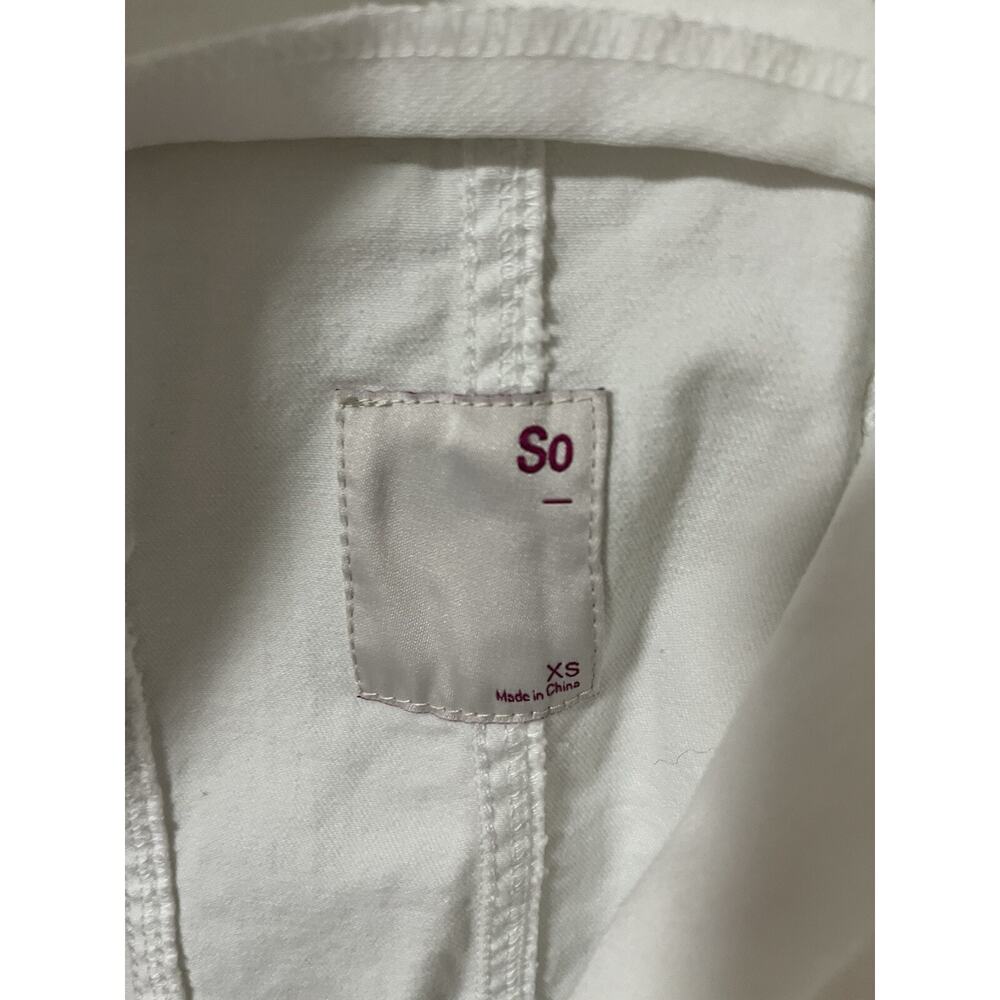 Zippered So brand white denim mini dress size XS - Picture 3 of 3